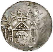 Denier - Henry III Halberstadt mint, Holy Roman Empire, 1046-1056 reverse image