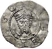 Denier - Henry III Remagen mint; one bust obverse image