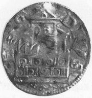 Denier - Henry IV as emperor; Duisburg mint; palace, Holy Roman Empire, 1056-1106 reverse image