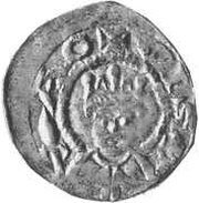 Denier - Henry IV Aachen mint obverse image