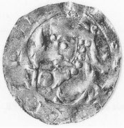 Denier - Henry IV Goslar mint; bust at left obverse image