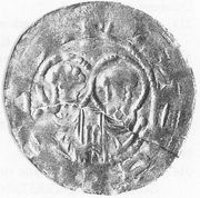 Denier - Henry V Goslar mint, Holy Roman Empire, 1106-1125 reverse image
