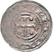 Denier - Frederick I Lübeck, Holy Roman Empire, 1180-1190 reverse image