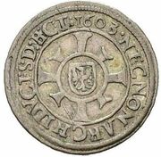 1 Kreuzer - Rudolf II Hall, Austria, 1603 reverse image