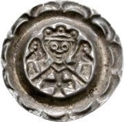 Denier Bracteate - Frederick II Donauworth mint, Holy Roman Empire, 1215-1250 reverse image