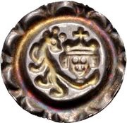 Denier Bracteate - Frederick II Donauworth mint, Holy Roman Empire, 1215-1250 reverse image