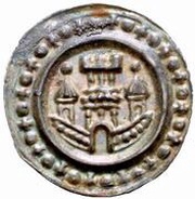 Denier Bracteate - Frederick II Ravensburg mint obverse image