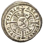 1 Kreuzer - Leopold I Graz reverse image