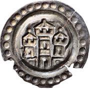 1 Denier Bracteate Ravensburg mint, Holy Roman Empire, 1258-1268 reverse image