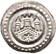 Denier Bracteate - Rudolf I Ravensburg mint, Holy Roman Empire, 1273-1291 reverse image