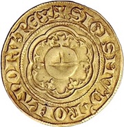Gold guilder - Sigismund as king of the Romans; Dortmund mint obverse image