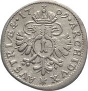 1 Kreuzer - Joseph I München, Austria, 1705-1710 reverse image
