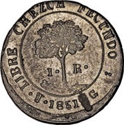 1 Real State of Honduras - Provisional reverse image