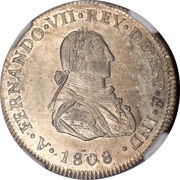 2 Reales - Fernando VII Proclamation coinage obverse image
