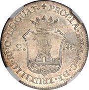 2 Reales - Fernando VII Proclamation coinage, Honduras, 1808 reverse image