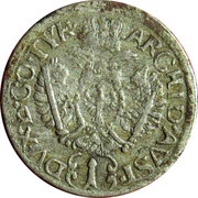 1 Kreuzer - Charles VI Hall, Austria, 1711-1712 reverse image