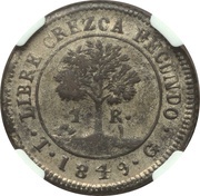 4 Reales State of Honduras - Provisional, Honduras, 1849-1850 reverse image