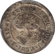 4 Reales State of Honduras - Provisional, Honduras, 1852 reverse image