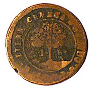4 Reales State of Honduras - Provisional reverse image