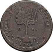 8 Reales State of Honduras - Provisional reverse image