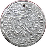 1 Kreuzer - Charles VI Hall, Austria, 1711-1724 reverse image
