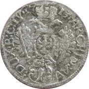 1 Kreuzer - Charles VI Hall, Austria, 1713 reverse image