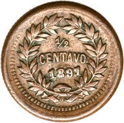 ½ Centavo reverse image