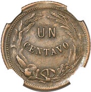 1 Centavo Mule, Honduras, 1895 reverse image