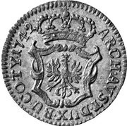 1 Kreuzer - Maria Theresia Hall, Austria, 1742 reverse image