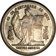 1 Peso, Honduras, 1883-1914 reverse image