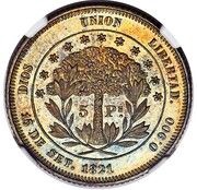 5 Pesos Pattern Strike, Honduras, 1871 reverse image