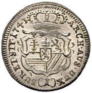 1 Kreuzer - Maria Theresia Graz, Austria, 1743 reverse image