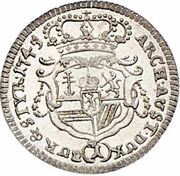 1 Kreuzer - Maria Theresia Graz, Austria, 1745 reverse image