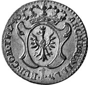 1 Kreuzer - Maria Theresia Hall reverse image