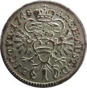 1 Kreuzer - Maria Theresia Vienna, Austria, 1746-1759 reverse image