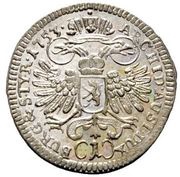 1 Kreuzer - Maria Theresia Graz, Austria, 1749-1754 reverse image