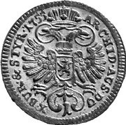 1 Kreuzer - Maria Theresia Graz, Austria, 1755 reverse image