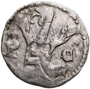 Denier - Pál Ugali Bán, as vassal of Crown Prince István, Hungary, 1350-1354 reverse image