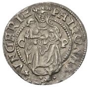 1 Denier - János Zsigmond and Izabella, Hungary, 1556 reverse image