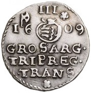3 Garas - Gábor Báthori, Hungary, 1609 reverse image