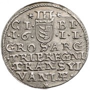 3 Garas - Gábor Báthori, Hungary, 1611-1612 reverse image