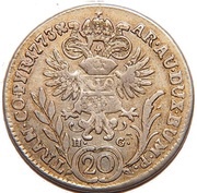 20 Kreuzers - Maria Theresa, Hungary, 1773-1780 reverse image