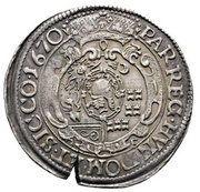 ½ Thaler - Mihály Apafi, Hungary, 1670 reverse image