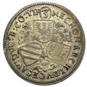 3 Kreuzers - Rudolf II Hall, Austria, 1603-1605 reverse image