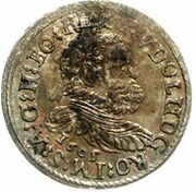 3 Kreuzers - Rudolf II Hall obverse image
