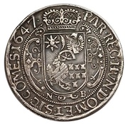 1 Thaler - I György Rákóczi, Hungary, 1647 reverse image