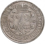 1 Thaler - II György Rákóczi, Hungary, 1649 reverse image
