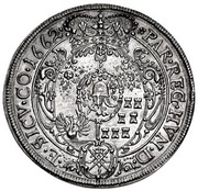 1 Thaler - Mihály Apafi, Hungary, 1662 reverse image