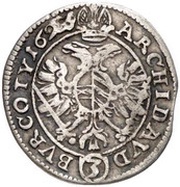 3 Kreuzers - Ferdinand II St Pölten, Austria, 1624-1626 reverse image