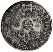 1 Thaler - Mihály Apafi, Hungary, 1679-1680 reverse image